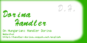 dorina handler business card